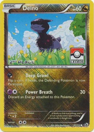 Deino - 97/113 (Pokemon League) [2nd Place] 97 - League & Championship Cards Reverse Holofoil - Poke-Collect