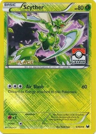 Scyther - 4/108 (Pokemon League) [1st Place] 4 - League & Championship Cards Reverse Holofoil - Poke-Collect