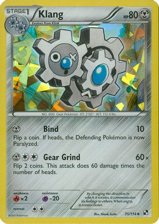 Klang - 75/114 (Cracked Ice Holo) 75 - Blister Exclusives Reverse Holofoil - Poke-Collect