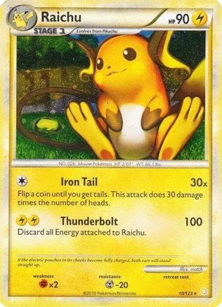 Raichu - 10/123 (Cracked Ice Holo) 10 - Deck Exclusives Holofoil - Poke-Collect