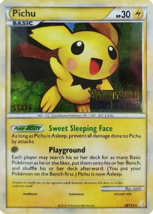 Pichu - 028/123 (Prerelease) [Staff] 28 - Nintendo Promos Holofoil - Poke-Collect