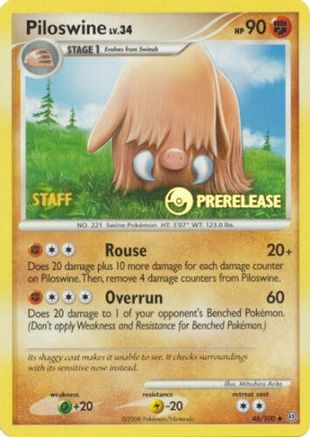 Piloswine - 46/100 (Prerelease) [Staff] 46 - Nintendo Promos - Poke-Collect