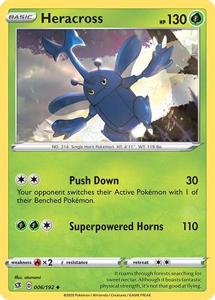 Heracross 6/192 - SWSH02 Rebel Clash Reverse Holofoil - Poke-Collect