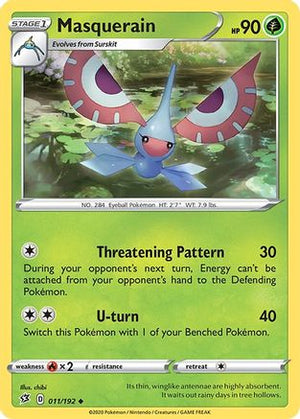 Masquerain 11/192 - SWSH02 Rebel Clash Reverse Holofoil - Poke-Collect