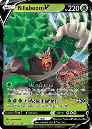 Rillaboom V 17/192 - Rebel Clash Holofoil - Poke-Collect