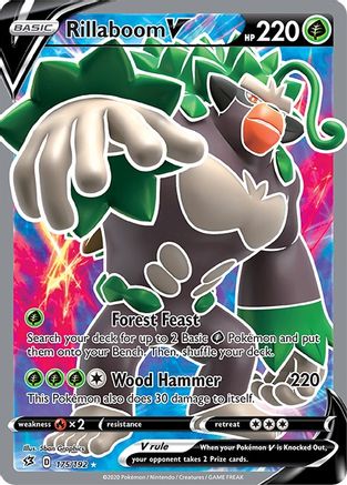 Rillaboom V (Full Art) 175/192 - SWSH02 Rebel Clash Holofoil - Poke-Collect