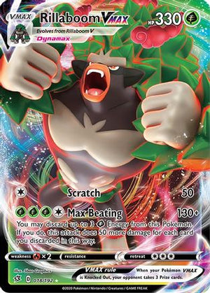 Rillaboom VMAX 18/192 - Rebel Clash Holofoil - Poke-Collect