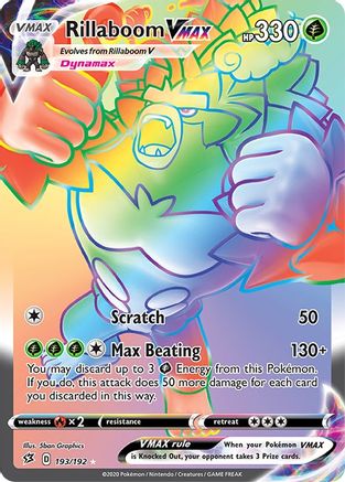 Rillaboom VMAX 193/192 - Rebel Clash Holofoil - Poke-Collect