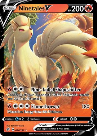 Ninetales V 26/192 - SWSH02 Rebel Clash Holofoil - Poke-Collect