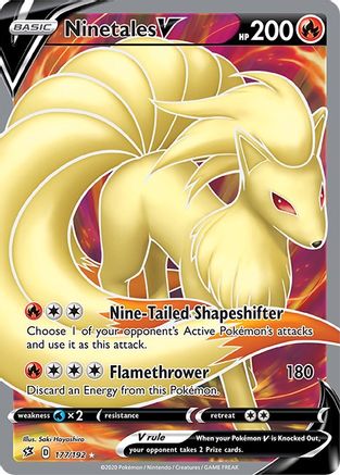 Ninetales V 177/192 - Rebel Clash Holofoil - Poke-Collect