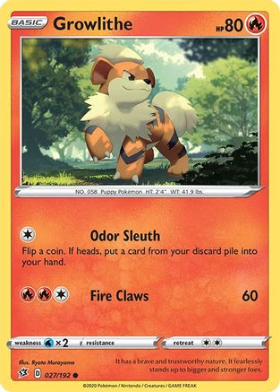 Growlithe 27/192 - SWSH02 Rebel Clash - Poke-Collect