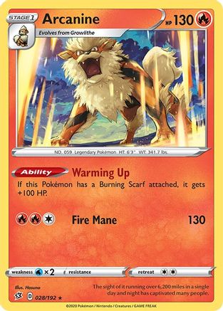 Arcanine 28/192 - Rebel Clash - Poke-Collect