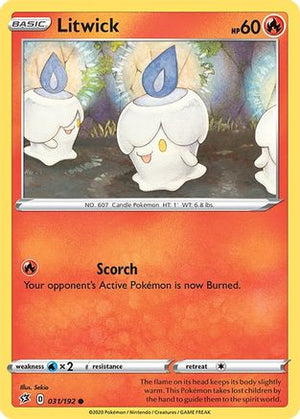 Litwick 31/192 - SWSH02 Rebel Clash Reverse Holofoil