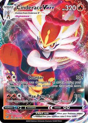 Cinderace VMAX 36/192 - Rebel Clash Holofoil