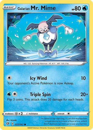 Galarian Mr. Mime 37/192 - SWSH02 Rebel Clash Reverse Holofoil - Poke-Collect