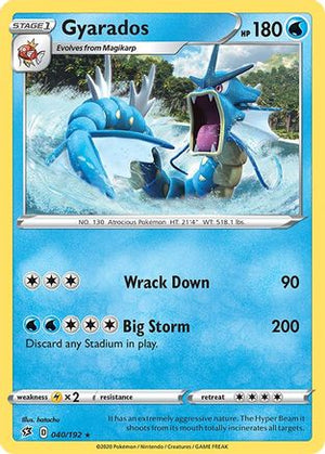 Gyarados 40/192 - SWSH02 Rebel Clash Holofoil - Poke-Collect