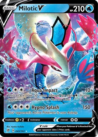 Milotic V 43/192 - SWSH02 Rebel Clash Holofoil - Poke-Collect
