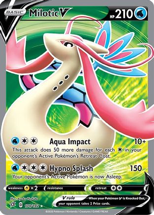 Milotic V (Full Art) 179/192 - SWSH02 Rebel Clash Holofoil - Poke-Collect