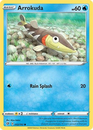 Arrokuda 52/192 - Rebel Clash Reverse Holofoil - Poke-Collect