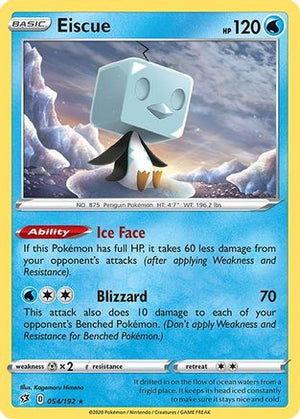 Eiscue 54/192 - SWSH02 Rebel Clash Reverse Holofoil - Poke-Collect