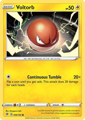 Voltorb 56/192 - Rebel Clash Reverse Holofoil - Poke-Collect