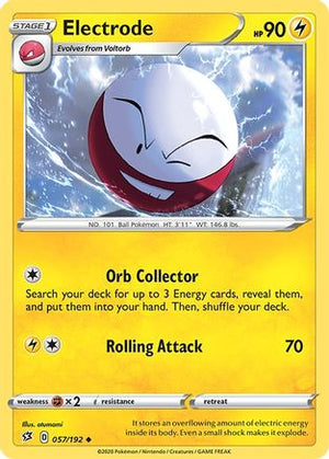Electrode 57/192 - Rebel Clash Reverse Holofoil - Poke-Collect