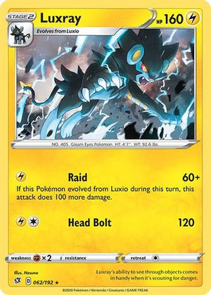 Luxray 62/192 - Rebel Clash Holofoil - Poke-Collect