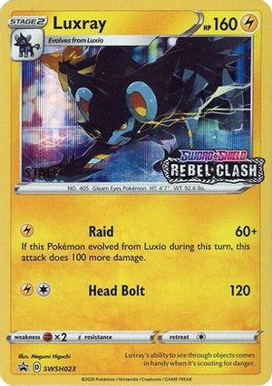 Luxray - SWSH023 (Prerelease) [Staff] SWSH023 - SWSH Sword & Shield Promo Cards Holofoil