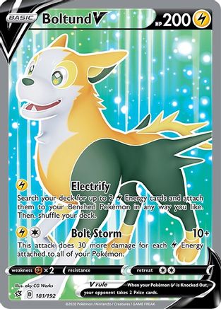Boltund V (Full Art) 181/192 - SWSH02 Rebel Clash Holofoil - Poke-Collect
