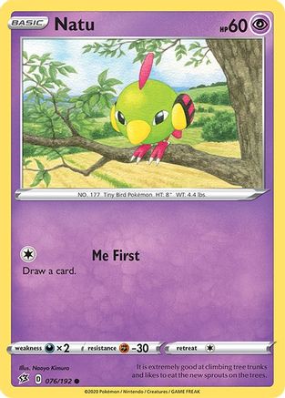 Natu 76/192 - SWSH02 Rebel Clash Reverse Holofoil - Poke-Collect