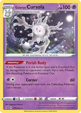 Galarian Cursola 79/192 - SWSH02 Rebel Clash Reverse Holofoil - Poke-Collect