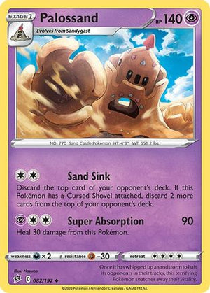 Palossand 82/192 - Rebel Clash Reverse Holofoil - Poke-Collect
