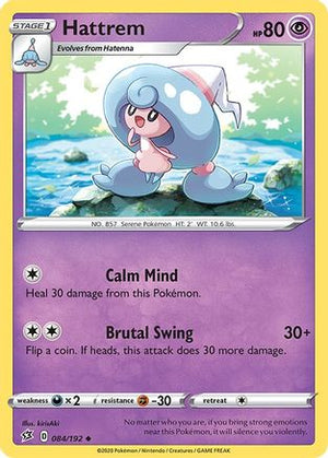 Hattrem 84/192 - SWSH02 Rebel Clash Reverse Holofoil - Poke-Collect