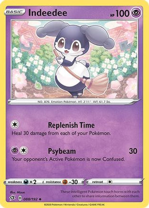 Indeedee 88/192 - SWSH02 Rebel Clash Reverse Holofoil - Poke-Collect