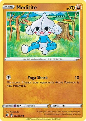 Meditite 97/192 - Rebel Clash Reverse Holofoil - Poke-Collect