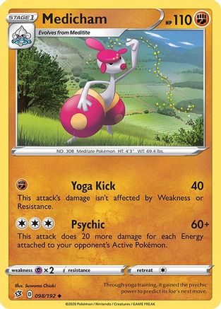 Medicham 98/192 - SWSH02 Rebel Clash - Poke-Collect