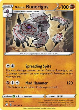 Galarian Runerigus 102/192 - SWSH02 Rebel Clash - Poke-Collect