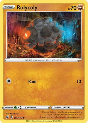 Rolycoly 105/192 - Rebel Clash Reverse Holofoil - Poke-Collect
