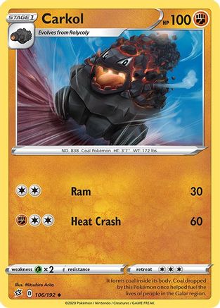 Carkol 106/192 - SWSH02 Rebel Clash - Poke-Collect