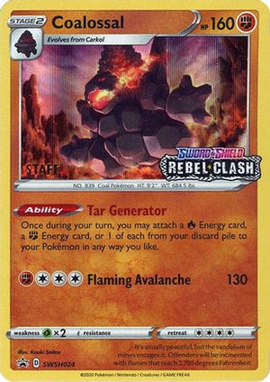 Coalossal - SWSH024 (Prerelease Promo) [Staff] SWSH024 - SWSH Sword & Shield Promo Cards Holofoil - Poke-Collect