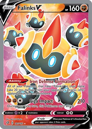 Falinks V (Full Art) 185/192 - SWSH02 Rebel Clash Holofoil - Poke-Collect
