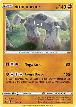 Stonjourner 111/192 - Rebel Clash Holofoil - Poke-Collect