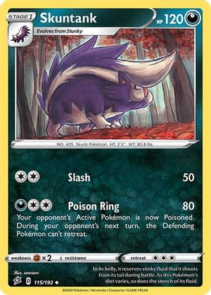 Skuntank 115/192 - Rebel Clash Reverse Holofoil - Poke-Collect