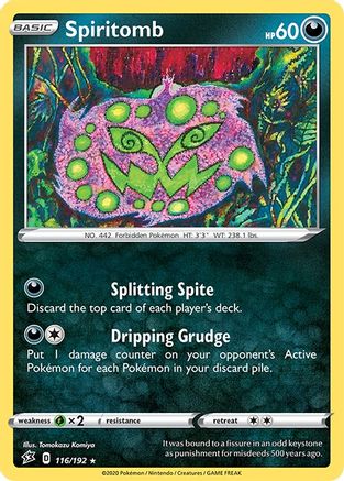 Spiritomb 116/192 - Rebel Clash Reverse Holofoil - Poke-Collect