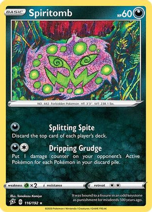 Spiritomb 116/192 - Rebel Clash Reverse Holofoil - Poke-Collect