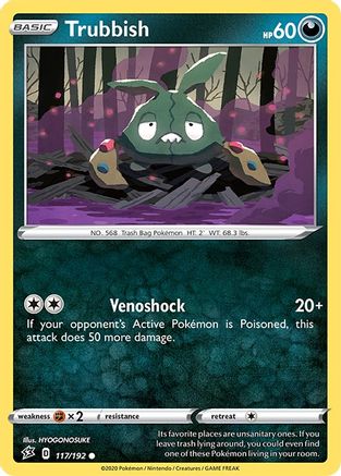 Trubbish 117/192 - Rebel Clash Reverse Holofoil - Poke-Collect