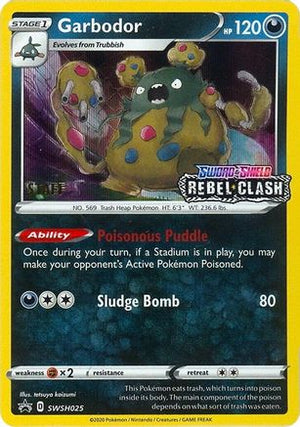 Garbodor - SWSH025 (Prerelease Promo) [Staff] SWSH025 - SWSH Sword & Shield Promo Cards Holofoil - Poke-Collect