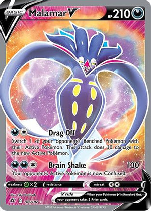 Malamar V 186/192 - Rebel Clash Holofoil - Poke-Collect