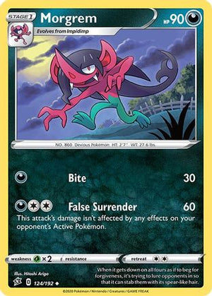 Morgrem 124/192 - Rebel Clash Reverse Holofoil - Poke-Collect