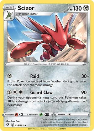 Scizor 128/192 - Rebel Clash Reverse Holofoil - Poke-Collect